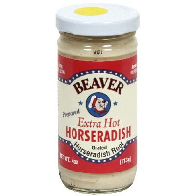 Beaver Extra Hot Horseradish, 4-ounces (Pack of 12)