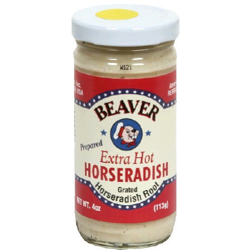 Beaver Extra Hot Horseradish, 4-ounces (Pack of 12)
