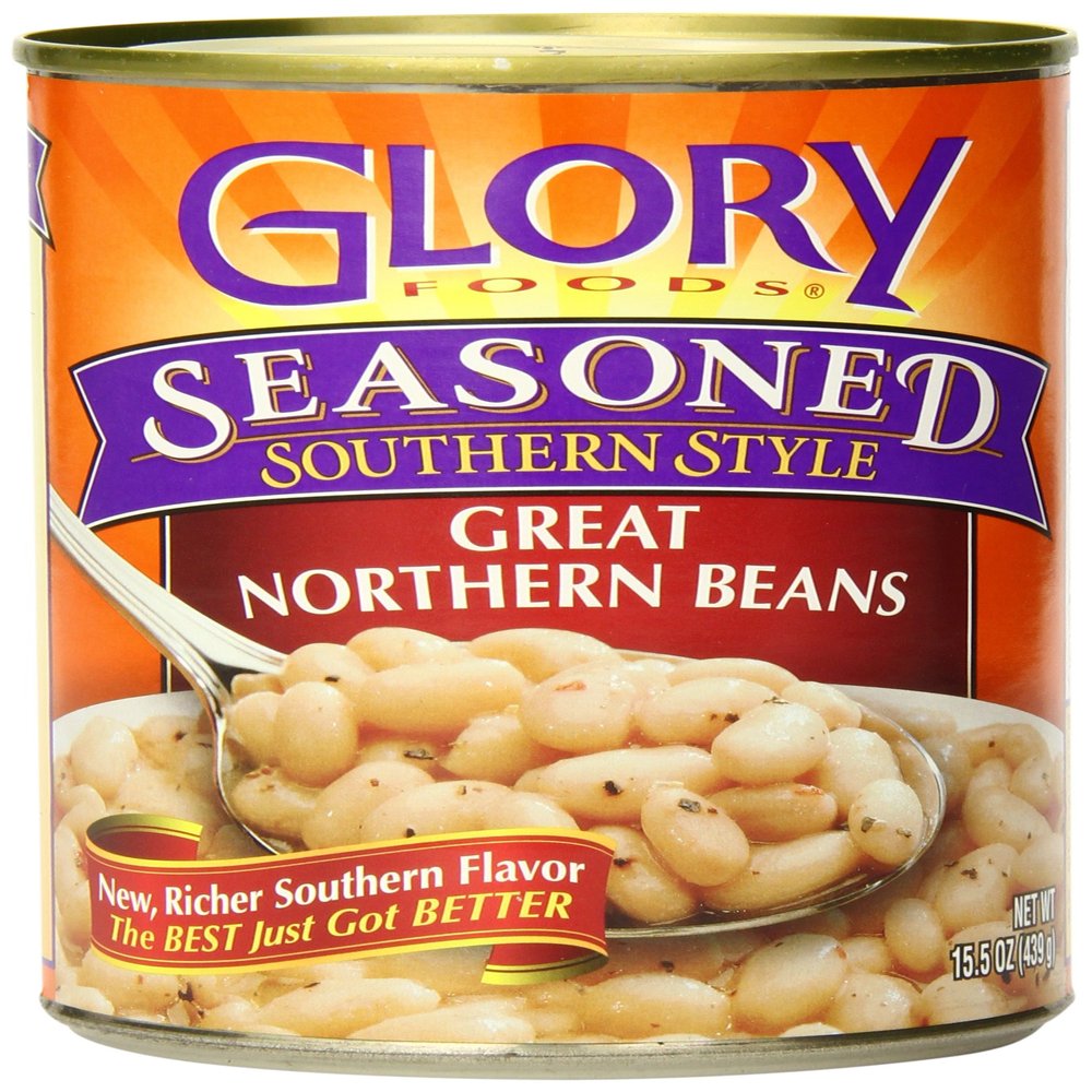 Glory Foods Great Northern Beans, 15.5-Ounce (Pack of 12)