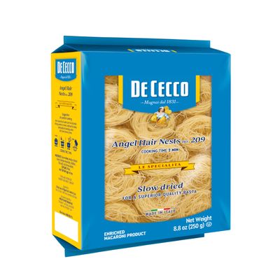 De Cecco Semolina Pasta, Angel Hair Nests No. 209, 8.8 Ounce (Pack of 1)