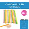 Candy Filled Sugar Straws - Bulk 240 Powder sticks - Party Candy in Assorted Colors view 3