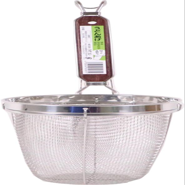 Takekoshi 4100 18-8 Deep Fried Udon Noodle Noodles with Rose Pattern, Round Bottom, Outer Diameter 5.5 x Height 7.1 inches (140 x 180 mm), Made in Japan