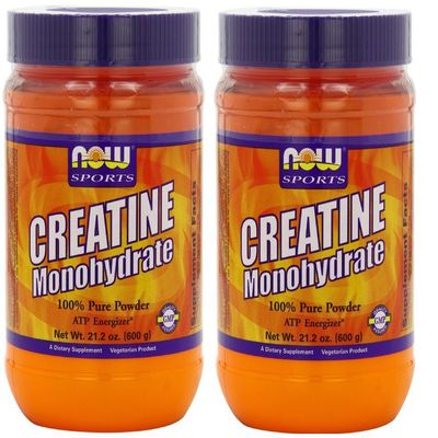 Now Foods Creatine Monohydrate Pure Powder - 21.2 oz, 2 Pack