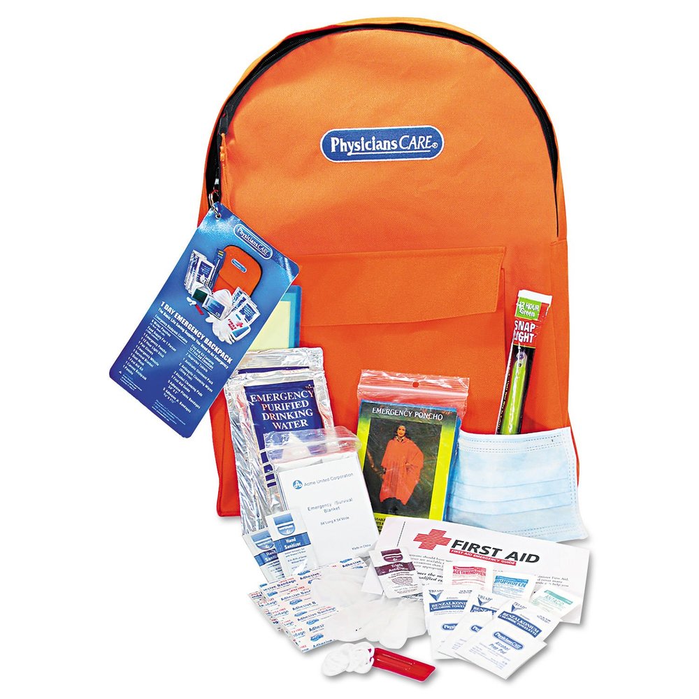 First Aid Only 90123 Emergency Preparedness 1-Day Backpack