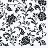 Black/White Flower Lunch Napkin view 1