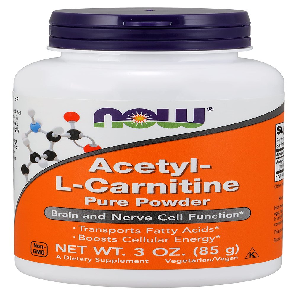 Acetyl-L Carnitine, PURE POWDER, Powder 3 OZ by Now Foods (Pack of 2)