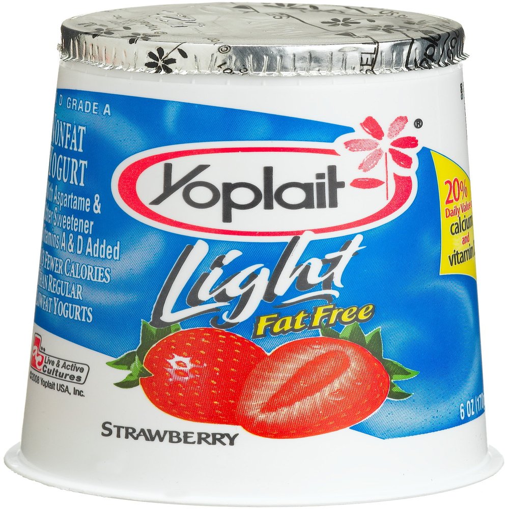 Yoplait Yogurt Strawberry Light, 6-Ounce Cups (Pack of 12)