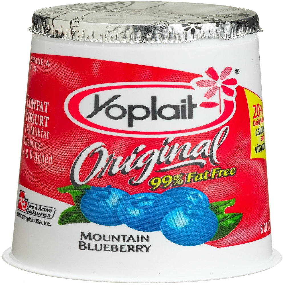 Yoplait Yogurt Blueberry Original, 6-Ounce Cups (Pack of 12)