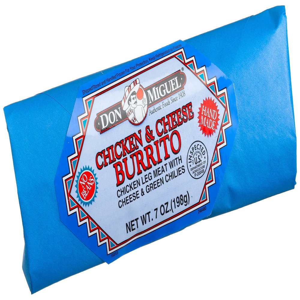 Don Miguel Chicken & Cheese Burrito, 7-Ounce Individually Wrapped Packages (Pack of 12)