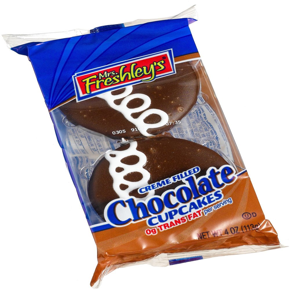 Mrs. Freshley's Creme Filled Chocolate Cupcake, Twin Pack (Pack of 36)