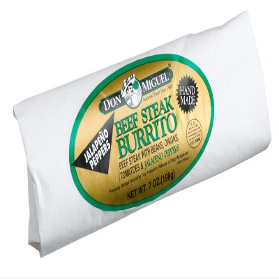 Don Miguel Individually Wrapped Steak & Jalapeno Burrito, 7-Ounce (Pack of 12)