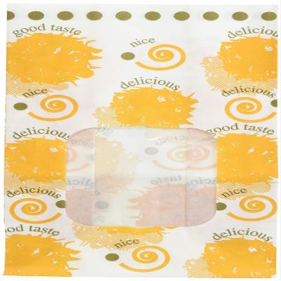 Fukusuke Kogyo GLT0301 Look Bag, No. 2S Fried 210358, Oil and Water Resistant Paper, Japan (100 Sheets)