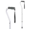 Carex Aluminum Offset Cane with Soft Cushioned Handle - Adjustable Walking Cane for Men and Women - Silver Color view 1