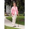 Carex Aluminum Offset Cane with Soft Cushioned Handle - Adjustable Walking Cane for Men and Women - Silver Color view 2