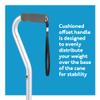 Carex Aluminum Offset Cane with Soft Cushioned Handle - Adjustable Walking Cane for Men and Women - Silver Color view 4