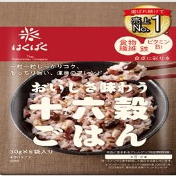 Hakubaku 16 Multigrain mix grains for rice flavoring 180g (30g x 6 portions) Japgokbap . Product of Japan. No.1 Mixed Grains Brand in Japan by Hakubaku. Easy healthy and tasty multigrain rice.