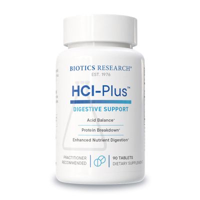 Biotics Research HCl Plus, Supplies Betaine Hydrochloride, Pepsin, Glutamic Acid and More, Supports Healthy Digestion, 90 Tabs