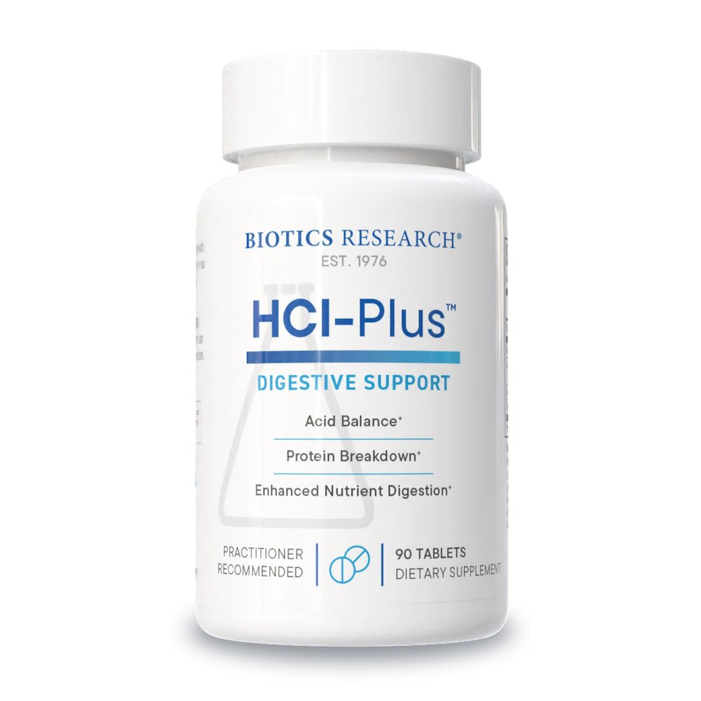 Biotics Research HCl Plus, Supplies Betaine Hydrochloride, Pepsin, Glutamic Acid and More, Supports Healthy Digestion, 90 Tabs