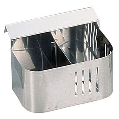 Sanei JKL03001 Stainless Steel Flush Type Cleaner Case, Double Size, Large