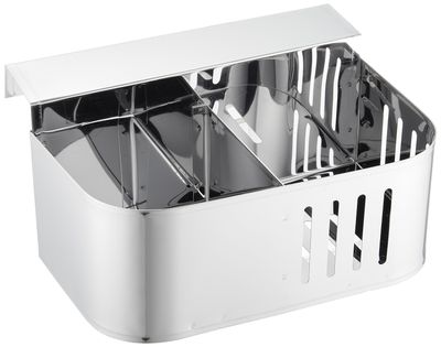 Sanei JKL03003 Stainless Steel Flush Type Cleaner Case, Double, Small