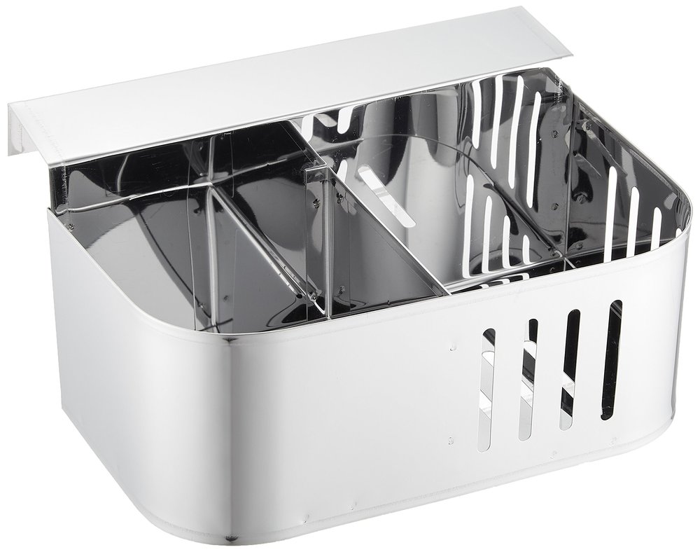 Sanei JKL03003 Stainless Steel Flush Type Cleaner Case, Double, Small