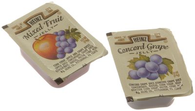 Heinz Jelly Assorted #3 (Grape, Mixed Fruit), 0.5-Ounce Single Serve Cups (Pack of 200)