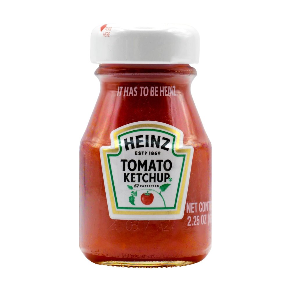 Heinz Tomato Ketchup, 2.25-Ounce Glass Jars (Pack of 60)