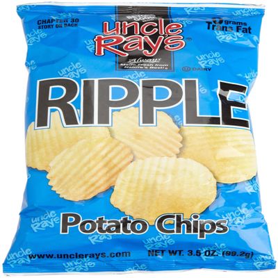 Uncle Ray's Ripple Potato Chips, 3.5-Ounce Bags (Pack of 12)