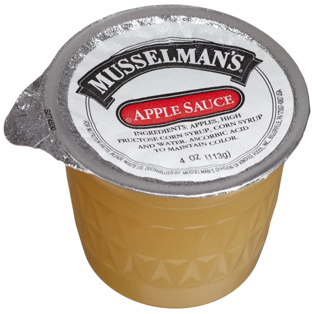 Musselman's Sweetened Applesauce, 4-Ounce Cups (Pack of 72)