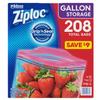 Ziploc Easy Open Tabs Storage Gallon Bags, 52 count(Pack of 4) view 1