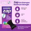 Zap Lice Shampoo Extra Strength - Lice Kit Comb Included 4 FL OZ. view 2