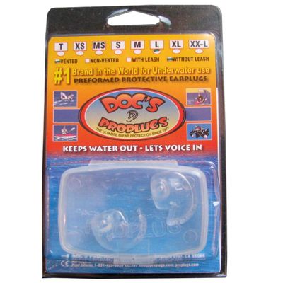 Doc's ProPlugs (pair) Clear, Vented - Small