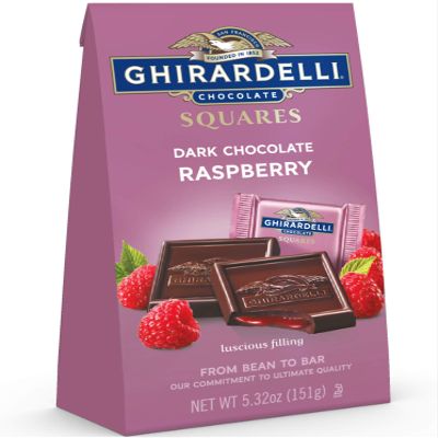 Ghirardelli Dark Chocolate Raspberry Squares, 5.32 Ounces