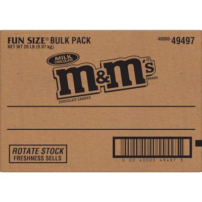M&M'S Milk Chocolate Candy Fun Size 320 Ounce (Pack of 1) Bulk Package Box