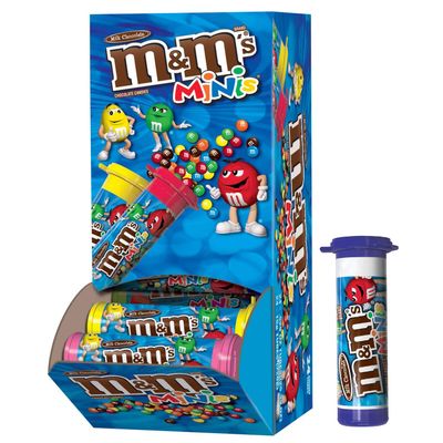 M&M's Milk Chocolate Minis Candy, 1.08-Ounce Tubes (Pack of 24)