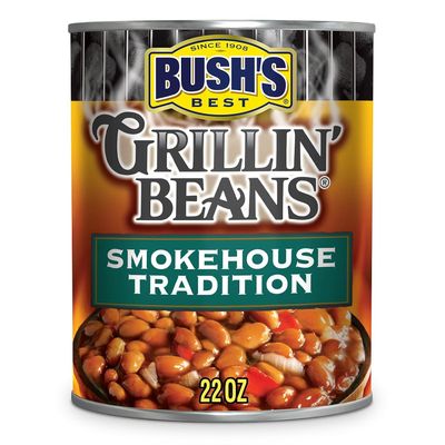 Bush's Best Grillin' Beans, Smokehouse Tradition, 22oz Can (Pack of 12)