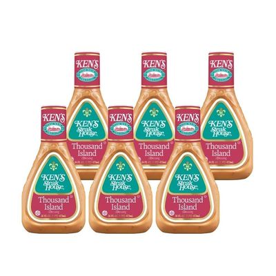 Ken's Steak House Thousand Island Dressing, 16 FL OZ (Pack of 3) (16 FL OZ (Pack of 6))