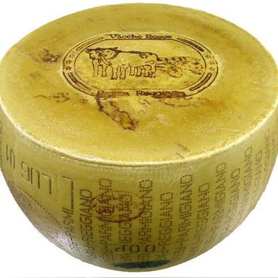 Italian Parmigiano Reggiano (Whole Wheel) Avg 75 lbs, Red Cow Milk, 30-Month Aged, Nutty and Fruity Flavor, Creamy Texture, Product of Italy