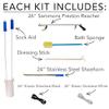 7PC Hip Kit For Seniors Total Hip Replacement, Hip Replacement Kit After Surgery, Hip Replacement Recovery Kit With Reacher, Sock Aid, Bath Sponge, Dressing Stick, Shoehorn, Elastic Shoelaces view 2