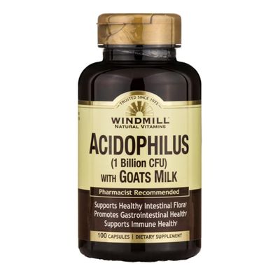 Acidophilus W/Goat Milk Caps 100's Windmill
