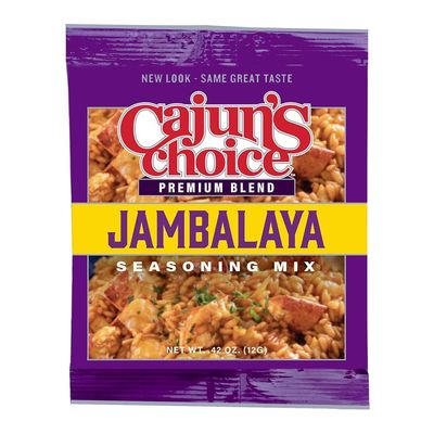 Jambalaya Seasoning Mix 0.42 oz Cajun's Choice Louisiana Foods (Pack of 12)
