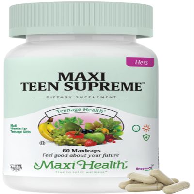Teen Vitamins for Girls 12-17 - Teen Multivitamin Supreme with D3, Iron, Calcium, Biotin, Digestive Enzymes Teenager Girl Multi Vitamins for Energy, Immune & Mood Support 60 Count