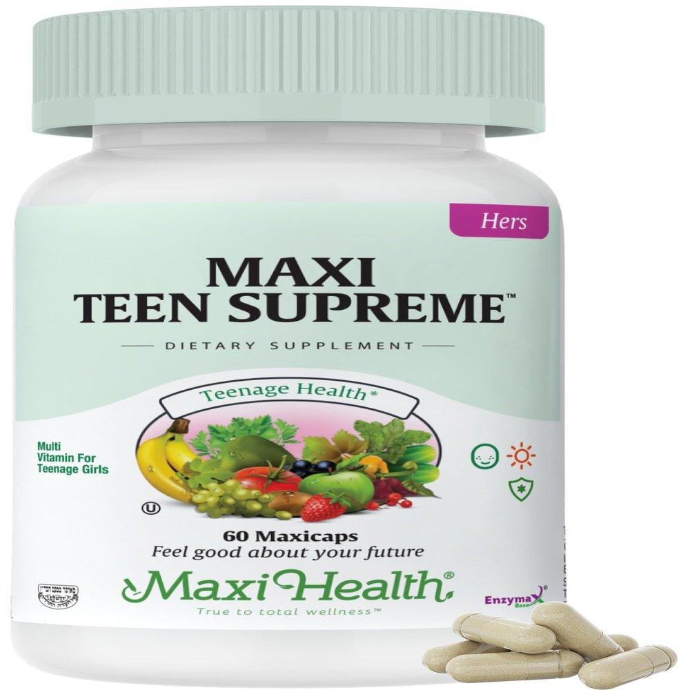 Teen Vitamins for Girls 12-17 - Teen Multivitamin Supreme with D3, Iron, Calcium, Biotin, Digestive Enzymes Teenager Girl Multi Vitamins for Energy, Immune & Mood Support 60 Count
