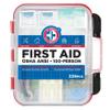 Be Smart Get Prepared First Aid Kit Hard Red Case 326 Pieces Exceeds OSHA and ANSI Guidelines 100 People - Office, Home, Car, School, Emergency, Survival, Camping, Hunting and Sports (20HBC01015REV3) view 1