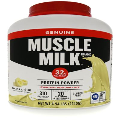 Muscle Milk Genuine Protein Powder, Banana Crme, 32g Protein, 4.94 Pound, 32 Servings
