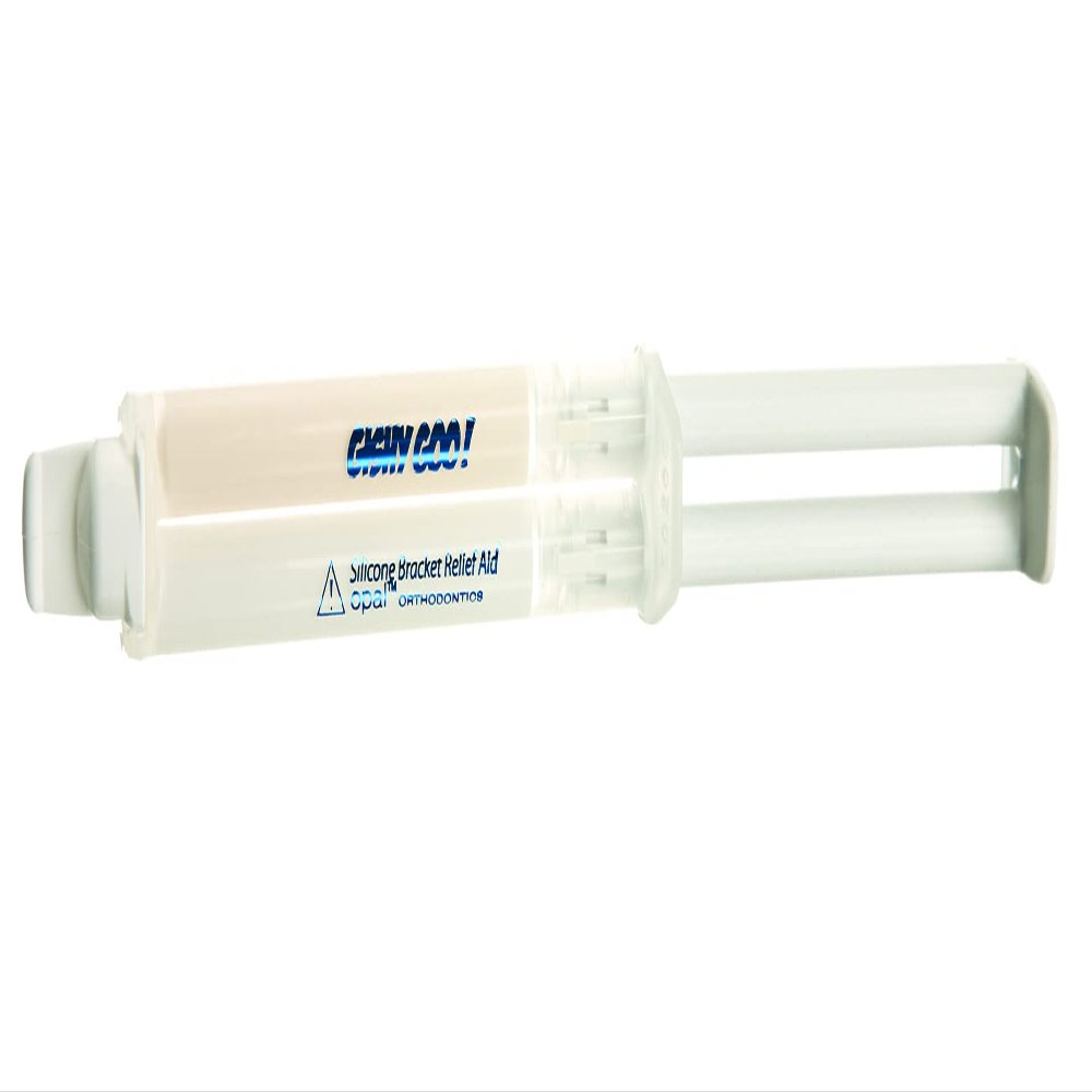 Gishy Goo! Dental Wax Replacements for Orthodontics. Pain Relief, Bubblegum Flavor and Unnoticeable Tooth Colors, 1 Patient Syringe Kit from Ultradent