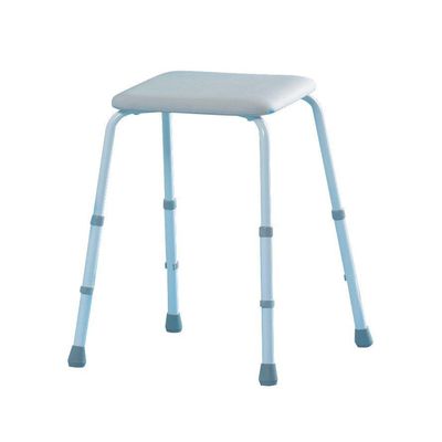 Homecraft Sherwood Adjustable Stool, Adjustable Angled Seat for Rest & Support, Tall Chair with Comfortable Padding, Standing Assistance Padded Seat Stool, Nonslip Rubber Feet, Shower or Any Room