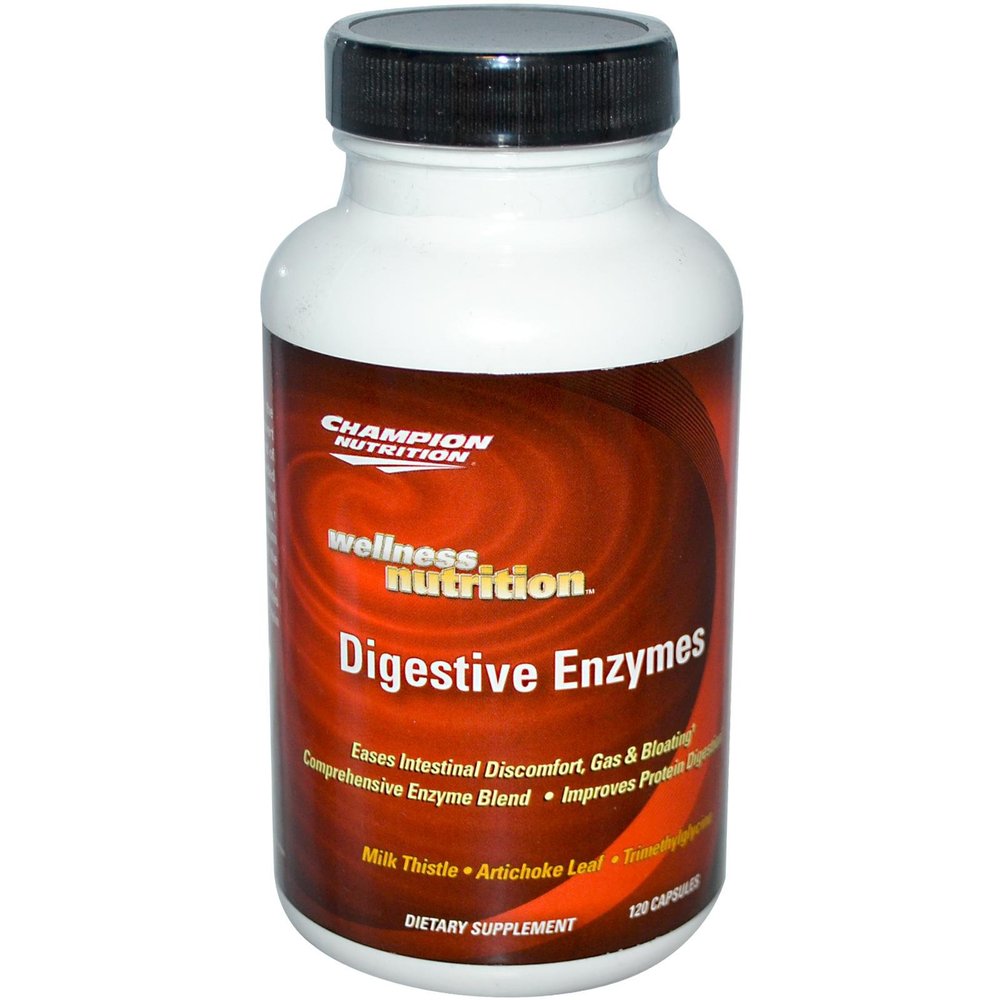 CHAMPION NUTRITION WELLNESS DIGSTIVE ENZYMS 120CP, 0.22 Bottle