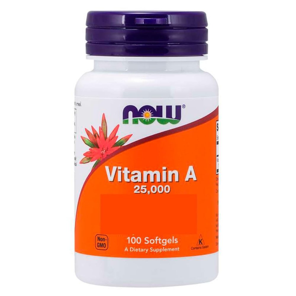 Vitamin A from Fish Liver Oil, 25000IU, 250 Sgels by Now Foods (Pack of 4)