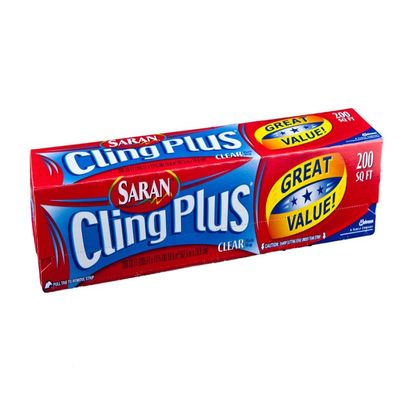 Saran Cling Plus Plastic Wrap, 200 Sq Ft, 1 Count (Pack of 1)